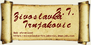 Živoslavka Trnjaković vizit kartica